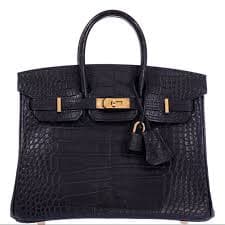 Hermès Birkin — Black Alligator, Gold Hardware